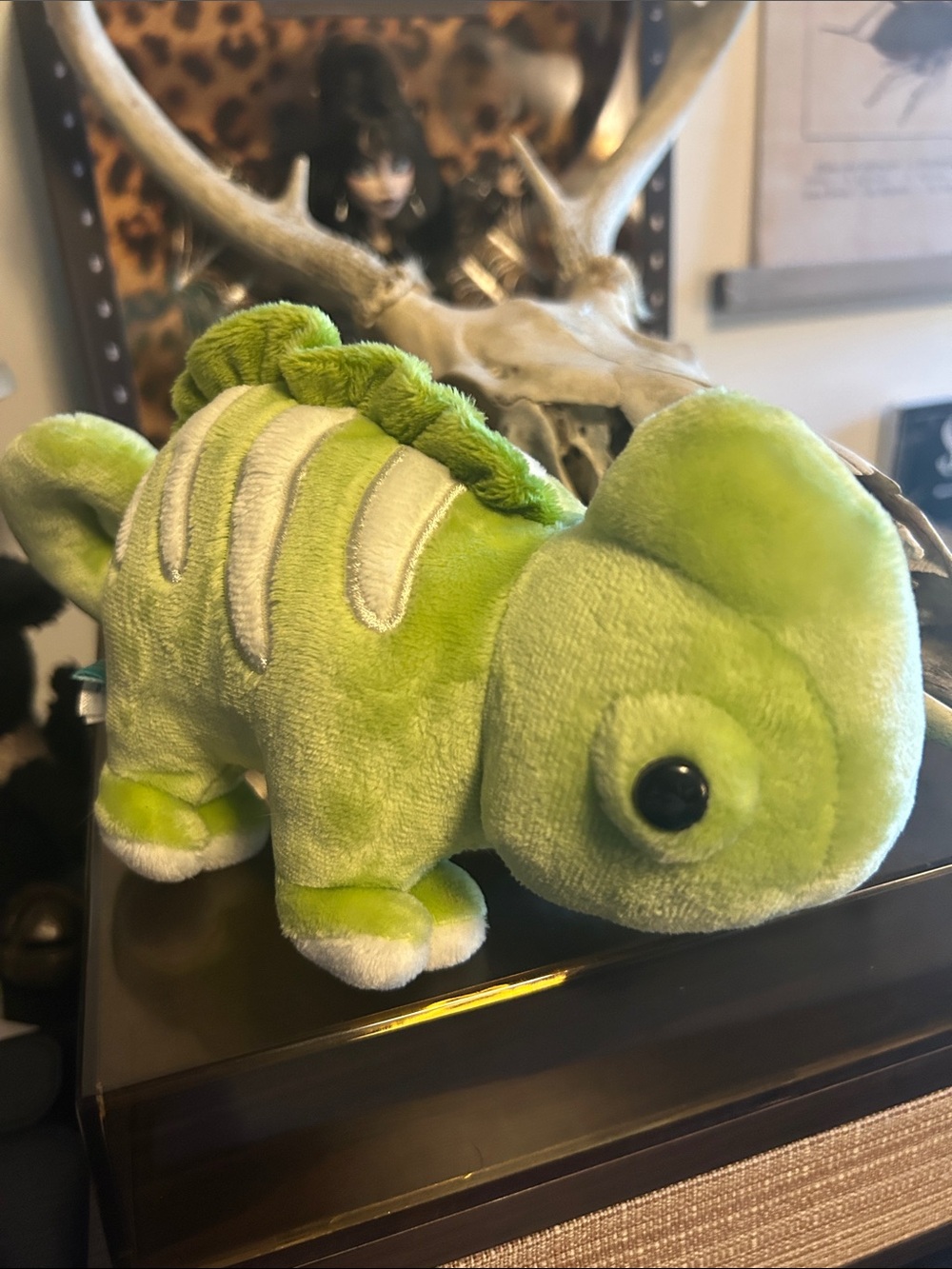 Green Plush Chameleon Stuffed Animal - Soft Kids Toy